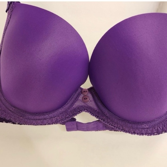 Freya Deco-Honey AA1254 Underwire Moulded Plunge Bra Iris Purple 32D Lingerie - Picture 3 of 8